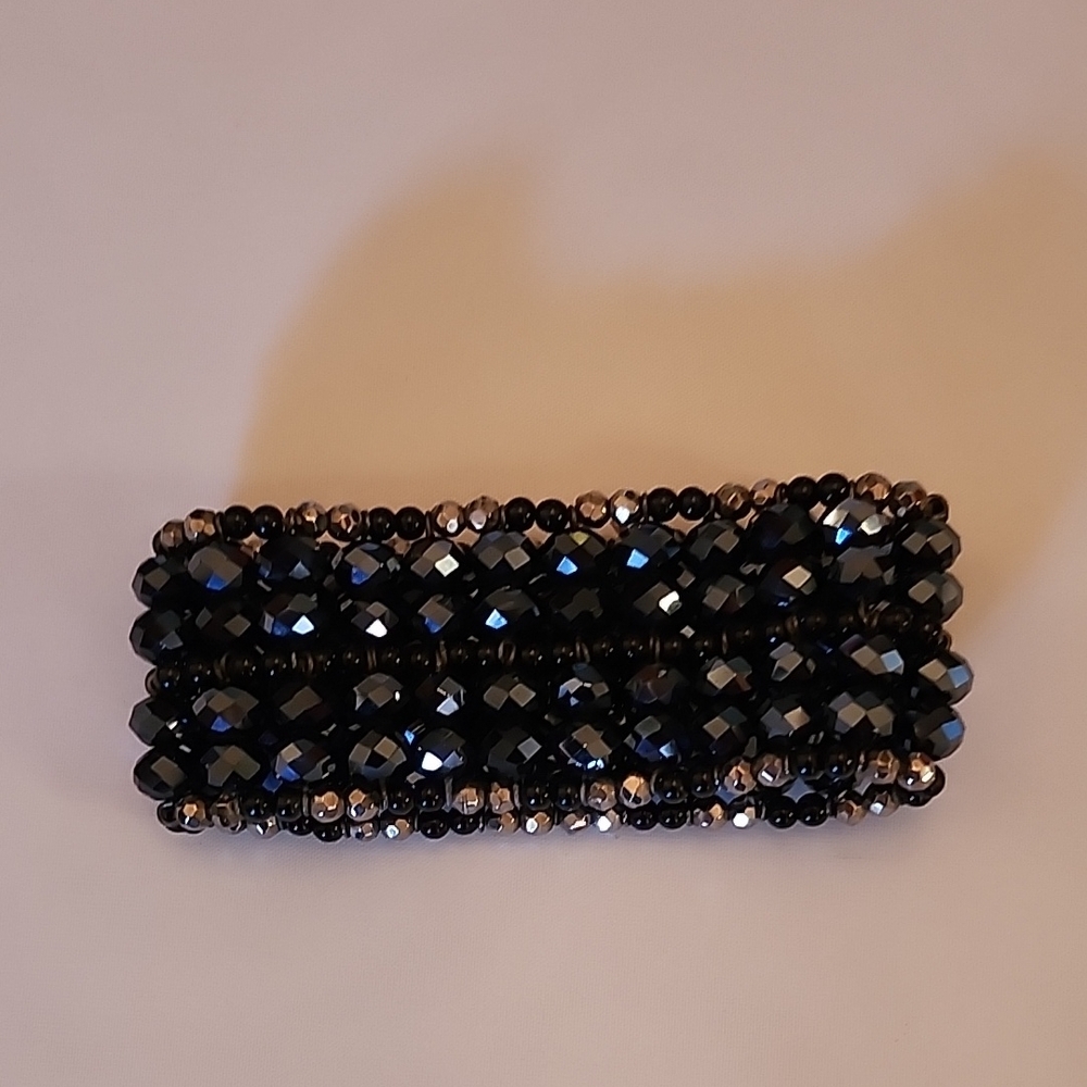Elegant  Dark Blue Beaded Bracelet